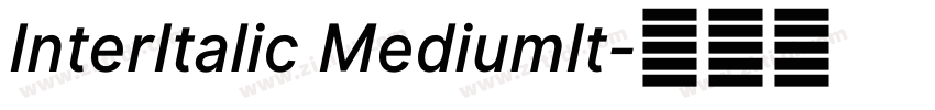 InterItalic MediumIt字体转换